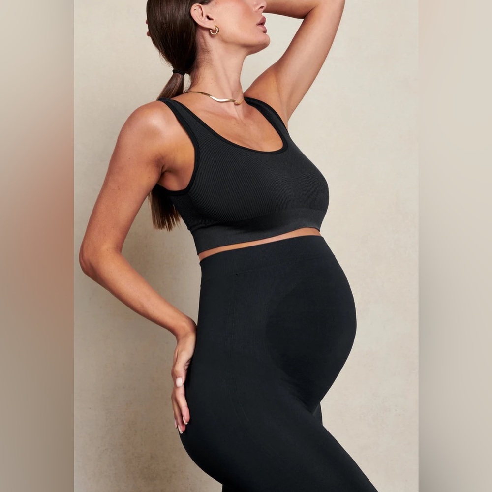 Maternity Belly Support Leggings - Black